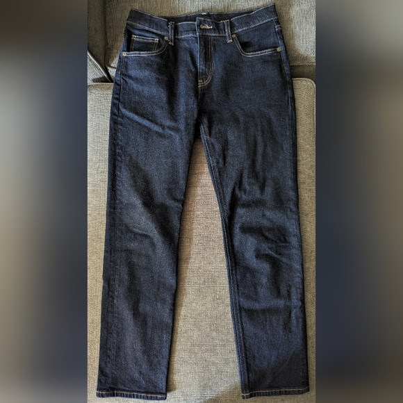 Uniqlo Stretch Slim Straight Jeans  Navy - Size 26 - Picture 1 of 7
